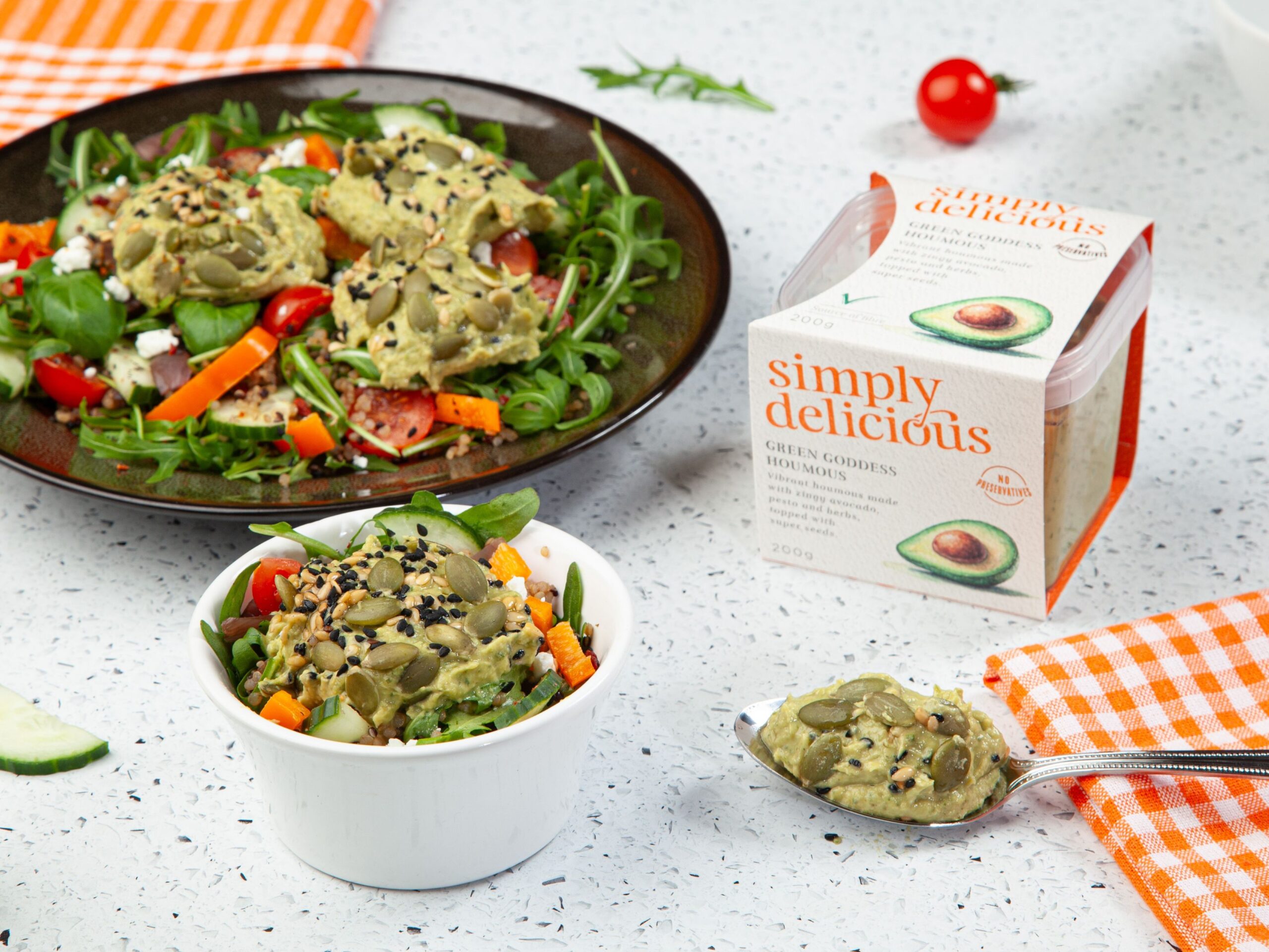 Grain Salad with Green Goddess Houmous