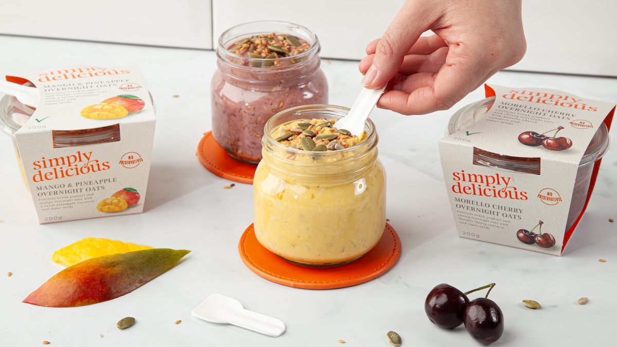 Delicious mango, pineapple overnight oats